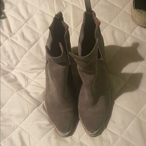 Jeffrey Campbell Gray Suede Ankle Booties